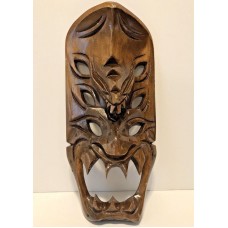Vintage Hand Carved Wood Demon/Dragon Tribal Mask Made In The Philippines 10"   273367231462